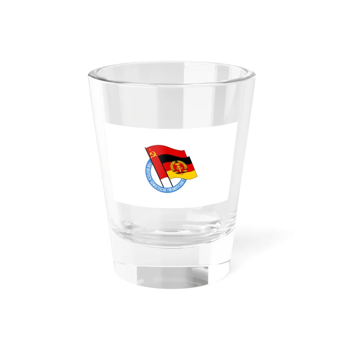 Flagge Gesellschaft Deutsch-Sowj-Freundschaft (Germany) Shot Glass 1.5oz 1.5oz - Go Mug Yourself