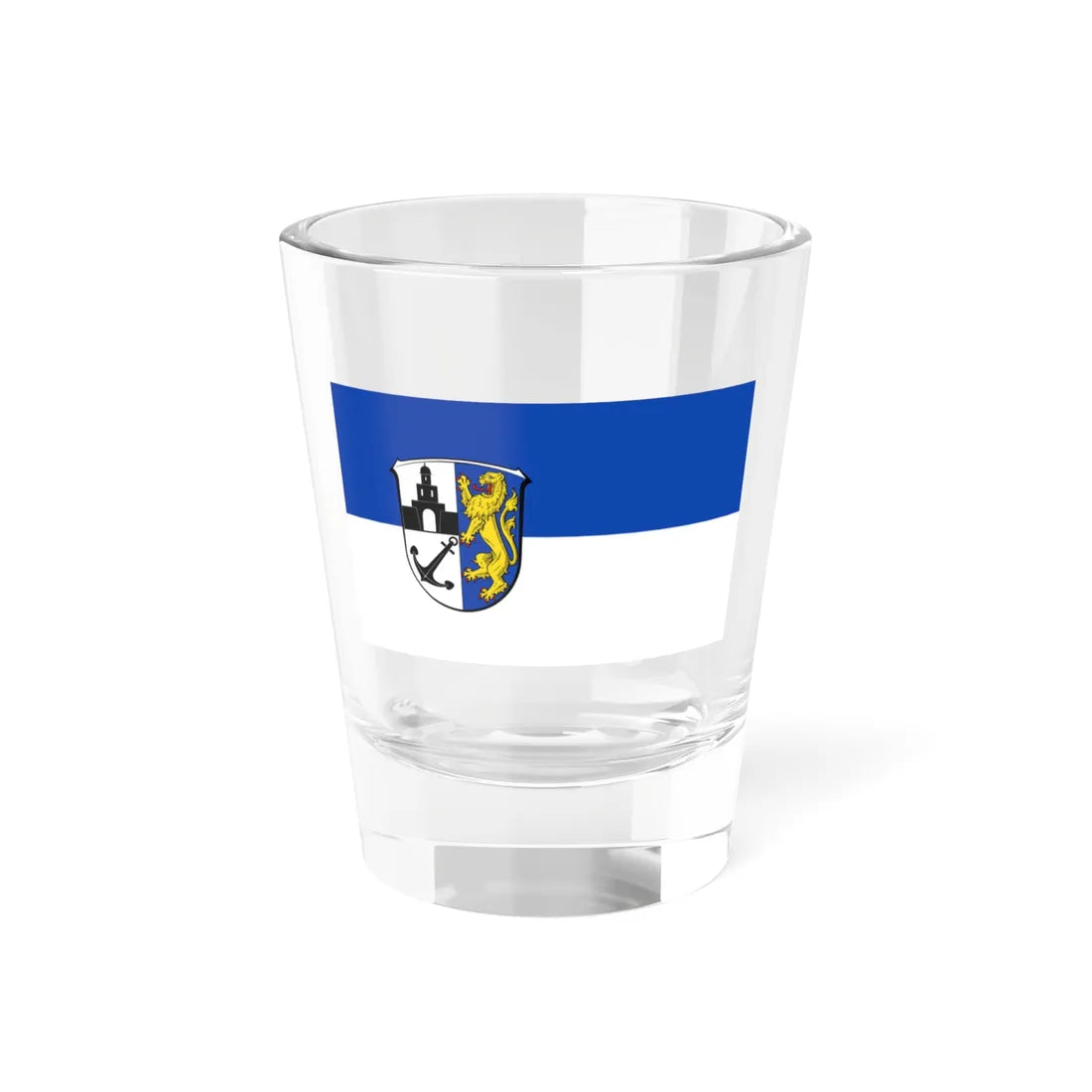 Flagge Ginsheim-Gustavsburg (Germany) Shot Glass 1.5oz 1.5oz - Go Mug Yourself