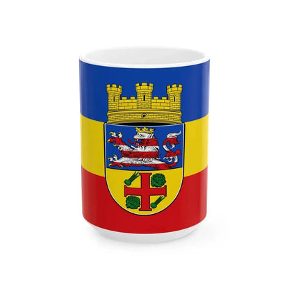 Flagge Gross-Gerau (Germany) White Coffee Mug 15oz - Go Mug Yourself