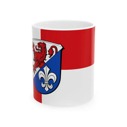 Flagge Hattersheim am Main (Germany) White Coffee Mug 11oz - Go Mug Yourself