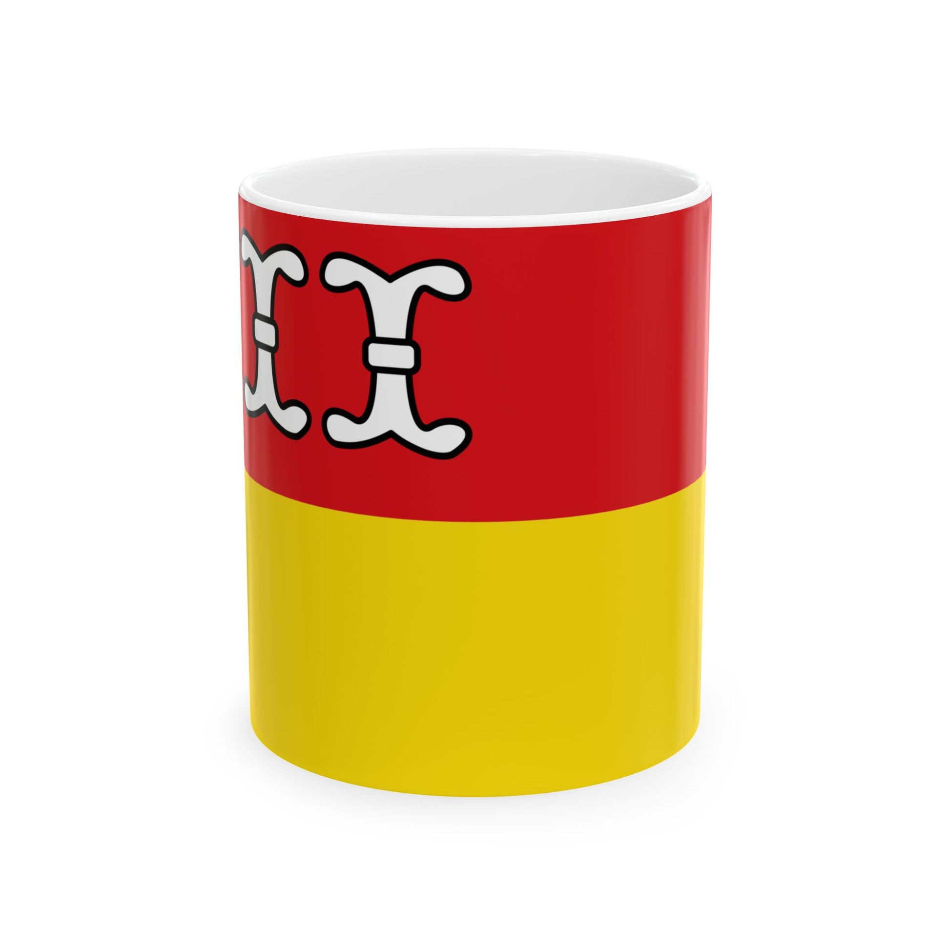 Flagge Kreis Borken 1979 (Germany) White Coffee Mug-11oz-Go Mug Yourself
