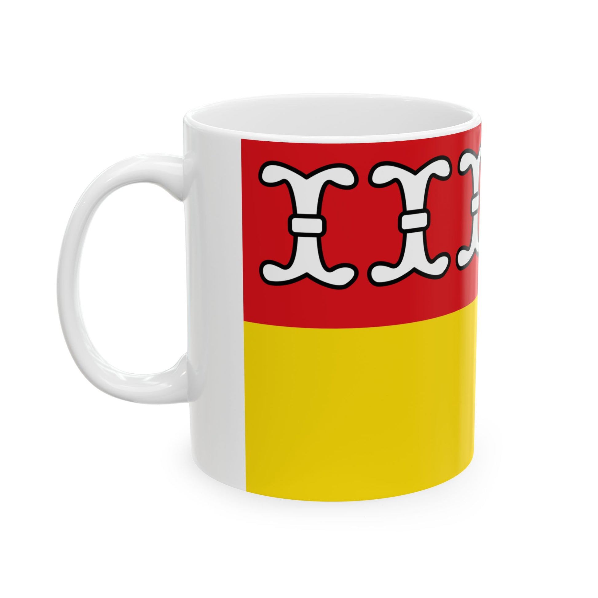 Flagge Kreis Borken 1979 (Germany) White Coffee Mug-Go Mug Yourself