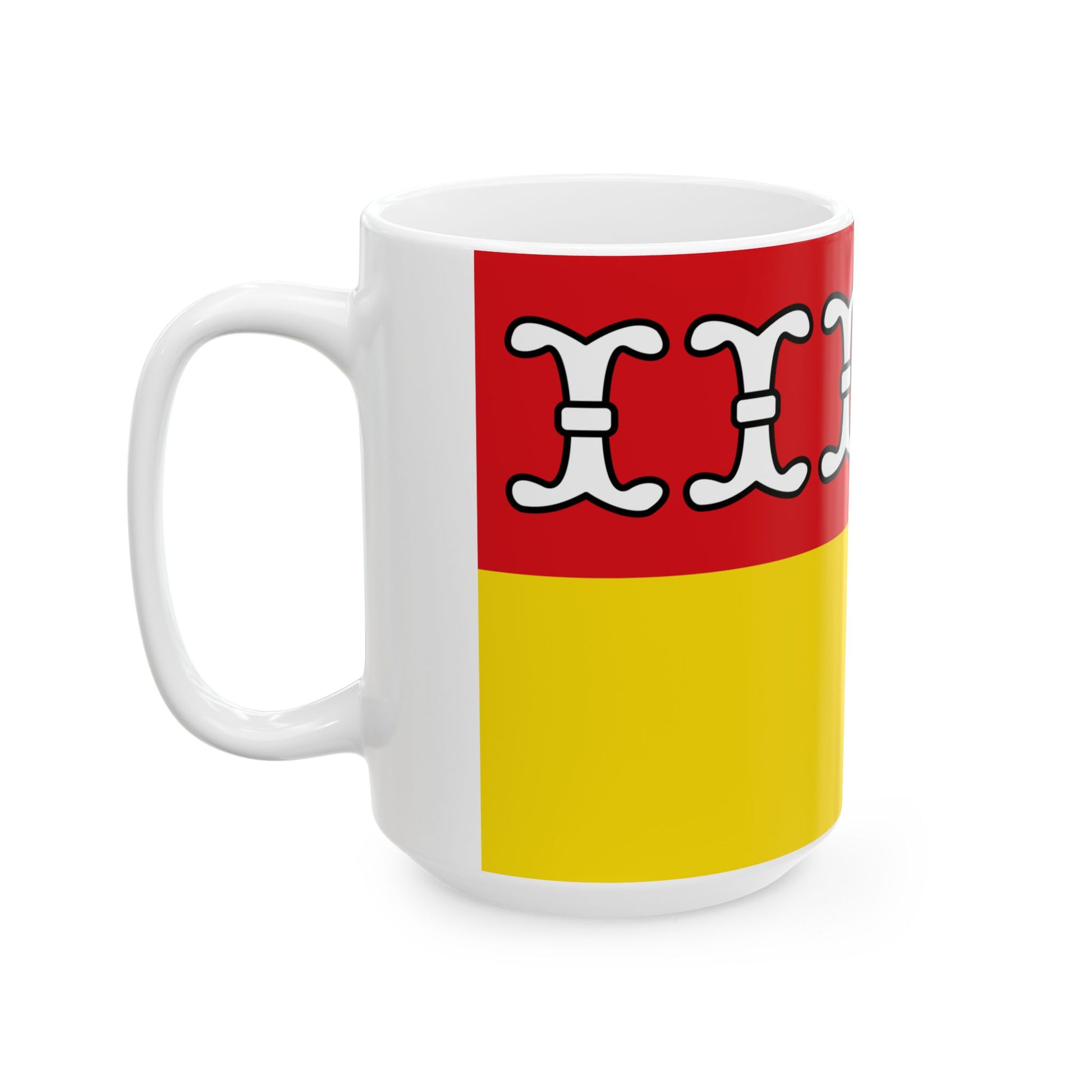 Flagge Kreis Borken 1979 (Germany) White Coffee Mug-Go Mug Yourself