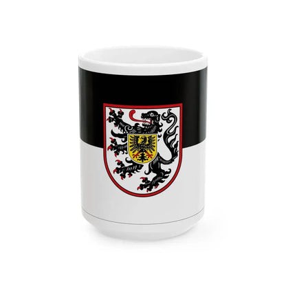 Flagge Landau in der Pfalz (Germany) White Coffee Mug 15oz - Go Mug Yourself