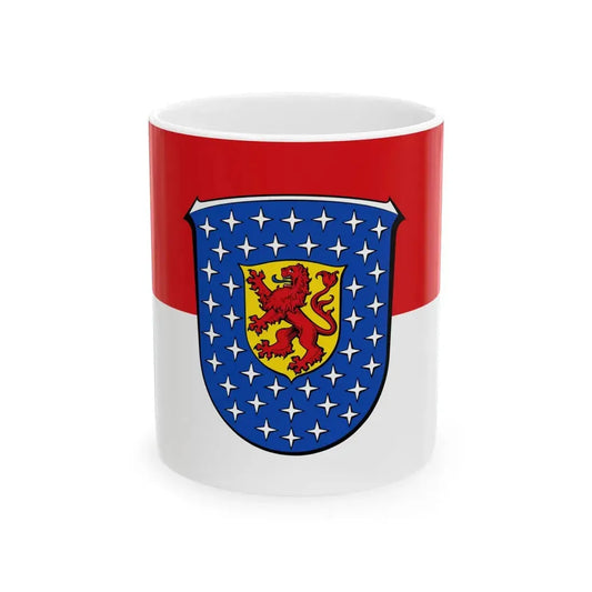 Flagge Landkreis Darmstadt (Germany) White Coffee Mug 11oz - Go Mug Yourself