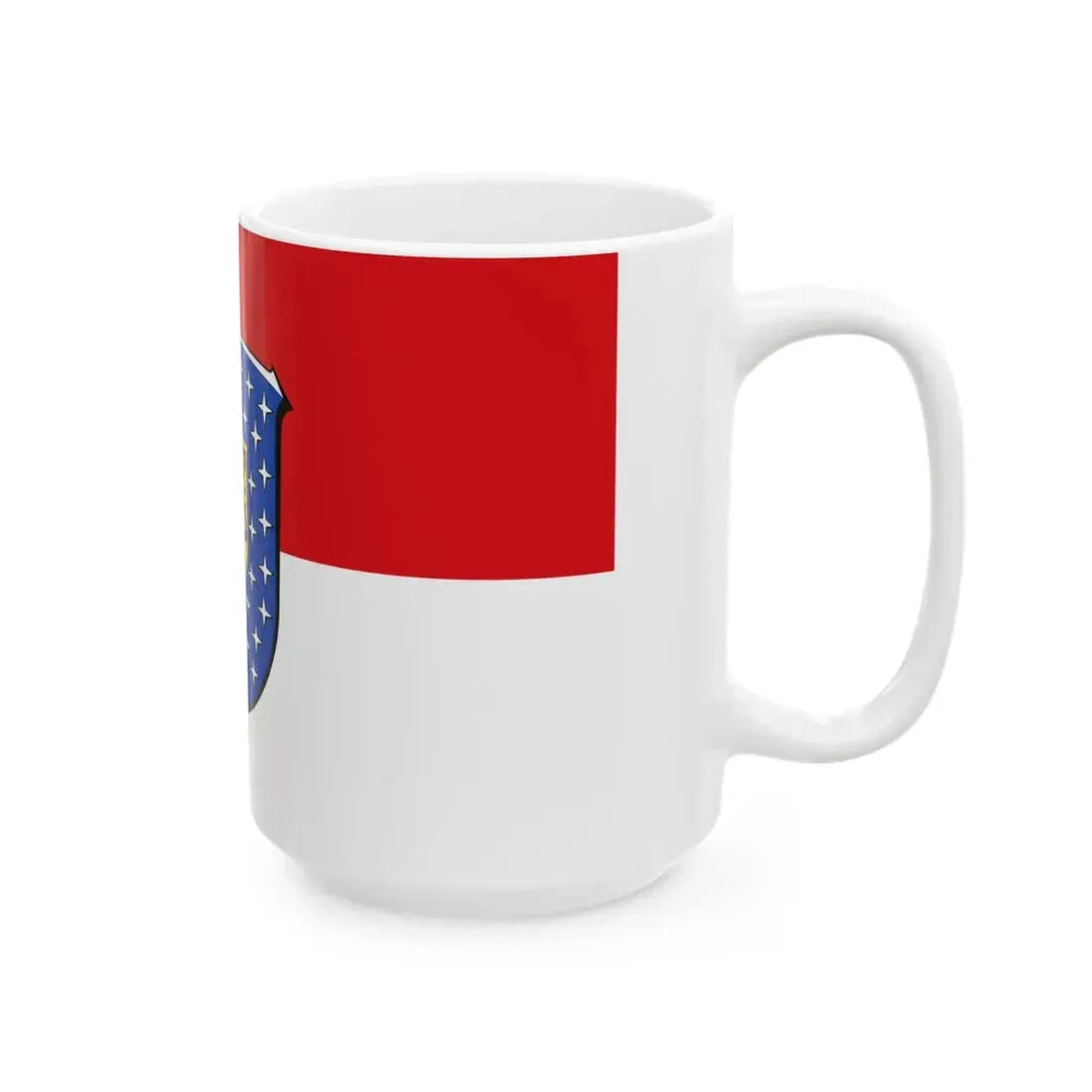 Flagge Landkreis Darmstadt (Germany) White Coffee Mug - Go Mug Yourself