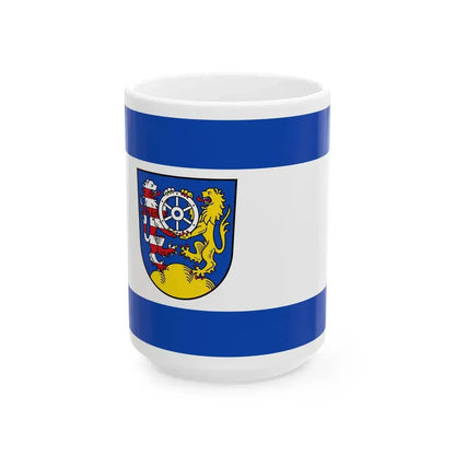 Flagge Landkreis Frankenberg (Germany) White Coffee Mug 15oz - Go Mug Yourself