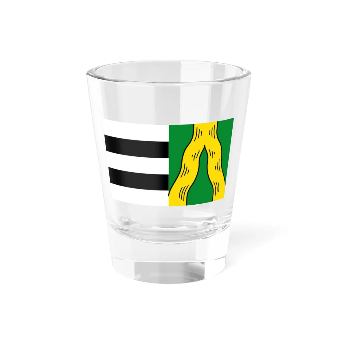 Flagge Langendiebach (Germany) Shot Glass 1.5oz 1.5oz - Go Mug Yourself