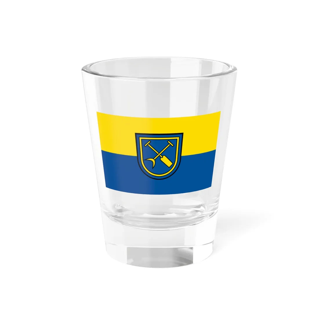 Flagge Linkenheim-Hochstetten (Germany) Shot Glass 1.5oz 1.5oz - Go Mug Yourself