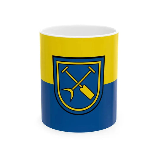Flagge Linkenheim-Hochstetten (Germany) White Coffee Mug 11oz - Go Mug Yourself