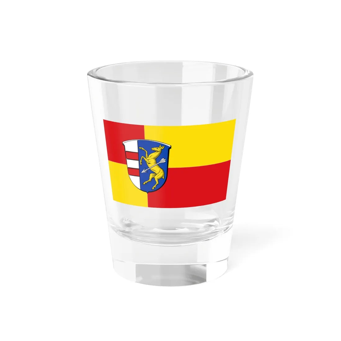 Flagge Muemling-Grumbach (Germany) Shot Glass 1.5oz 1.5oz - Go Mug Yourself