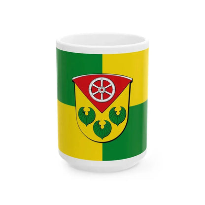 Flagge Rodau Bergstrasse (Germany) White Coffee Mug 15oz - Go Mug Yourself