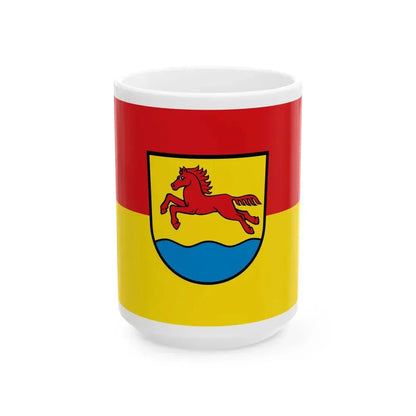 Flagge Stutensee (Germany) White Coffee Mug 15oz - Go Mug Yourself