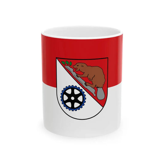 Flagge Stuttgart-Feuerbach (Germany) White Coffee Mug 11oz - Go Mug Yourself
