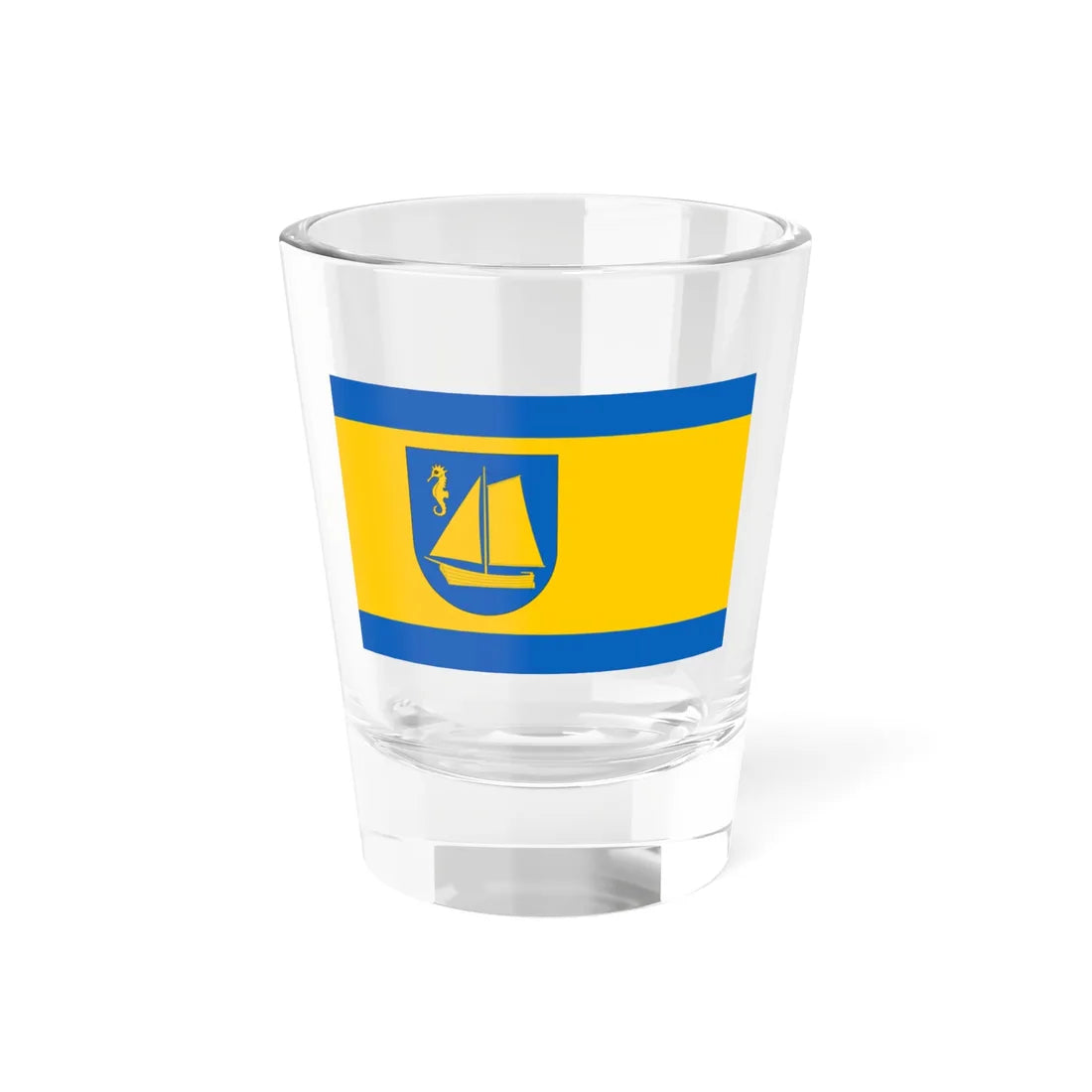 Flagge Timmendorfer Strand (Germany) Shot Glass 1.5oz 1.5oz - Go Mug Yourself