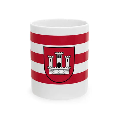 Flagge von Klosterneuburg (Austria) White Coffee Mug 11oz - Go Mug Yourself