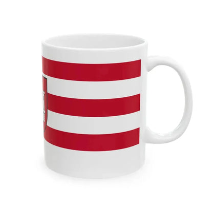 Flagge von Klosterneuburg (Austria) White Coffee Mug - Go Mug Yourself