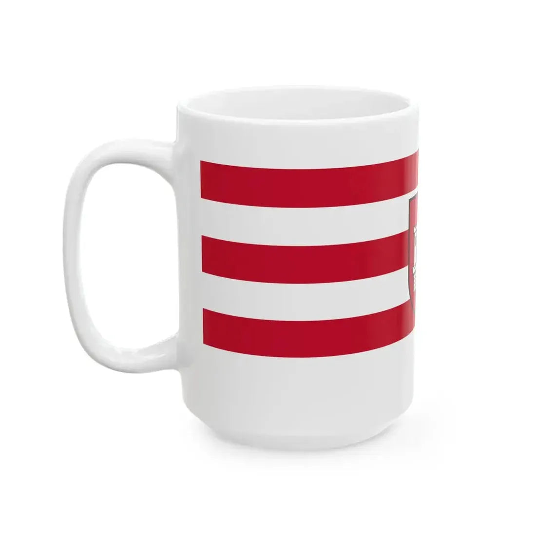 Flagge von Klosterneuburg (Austria) White Coffee Mug - Go Mug Yourself