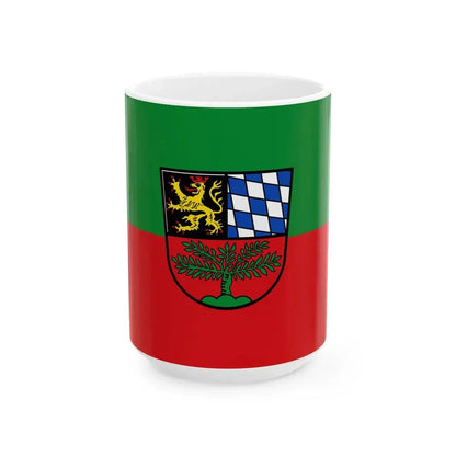 Flagge Weiden in der Oberpfalz (Germany) White Coffee Mug 15oz - Go Mug Yourself