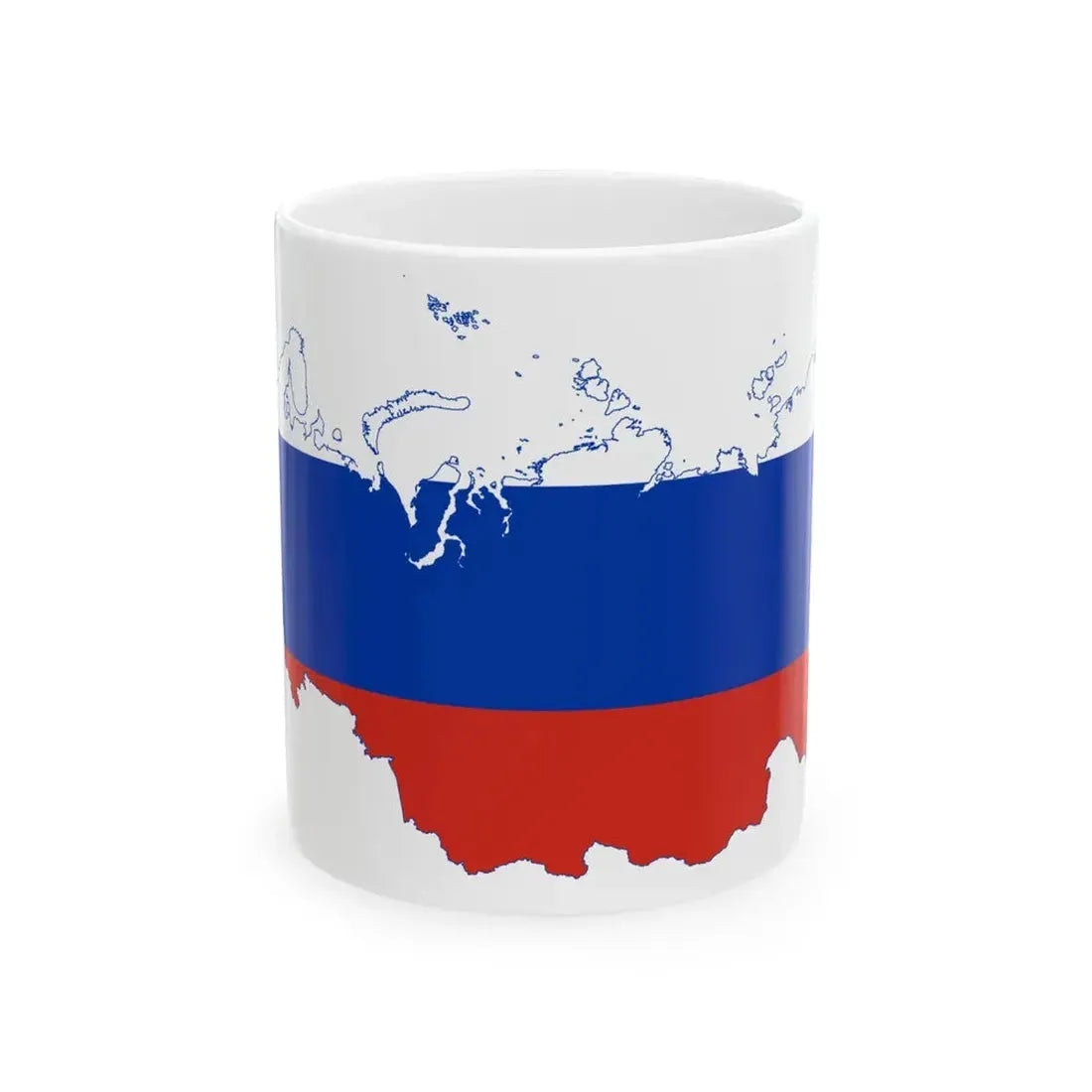 Flagged map of Russia 2014-2022 (Russia) White Coffee Mug 11oz - Go Mug Yourself