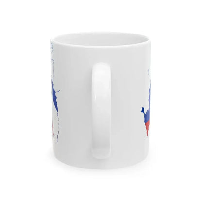 Flagged map of Russia 2014-2022 (Russia) White Coffee Mug - Go Mug Yourself