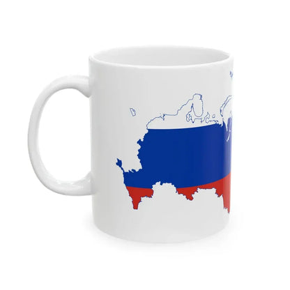 Flagged map of Russia 2014-2022 (Russia) White Coffee Mug - Go Mug Yourself
