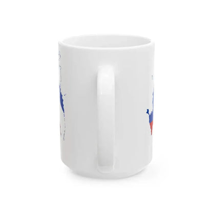 Flagged map of Russia 2014-2022 (Russia) White Coffee Mug - Go Mug Yourself