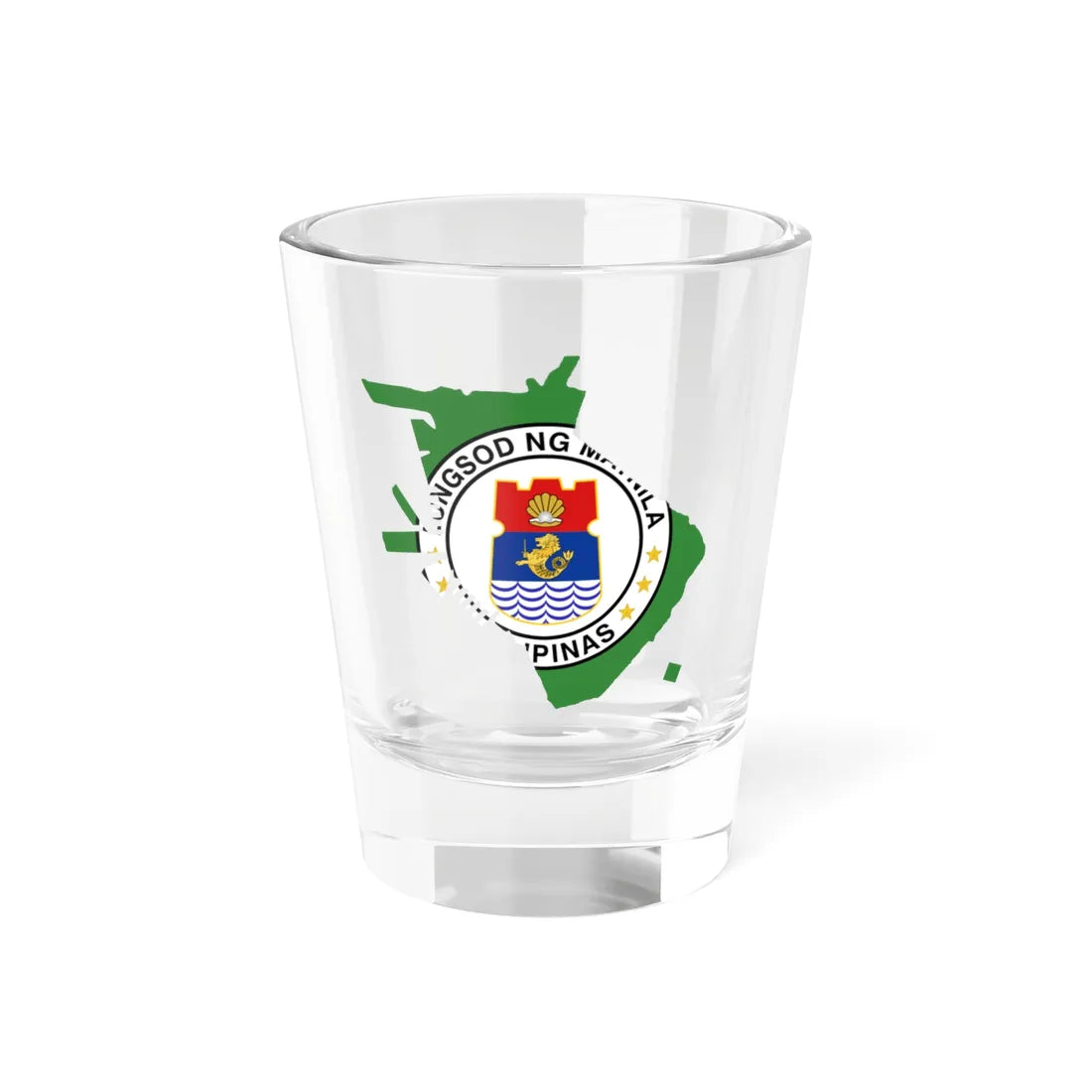FlagMap City of Manila (Philippines) Shot Glass 1.5oz 1.5oz - Go Mug Yourself