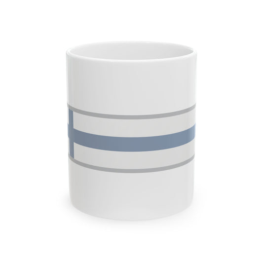 FlagRibbon Finland Sup Shrt (Finland) White Coffee Mug-11oz-Go Mug Yourself