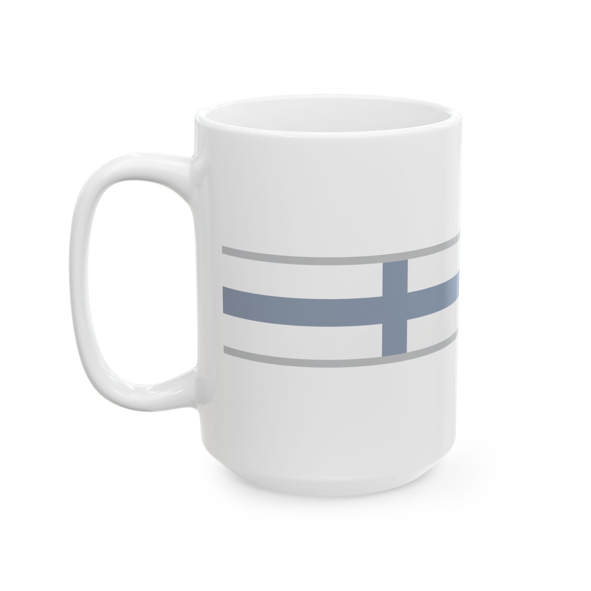 FlagRibbon Finland Sup Shrt (Finland) White Coffee Mug-Go Mug Yourself
