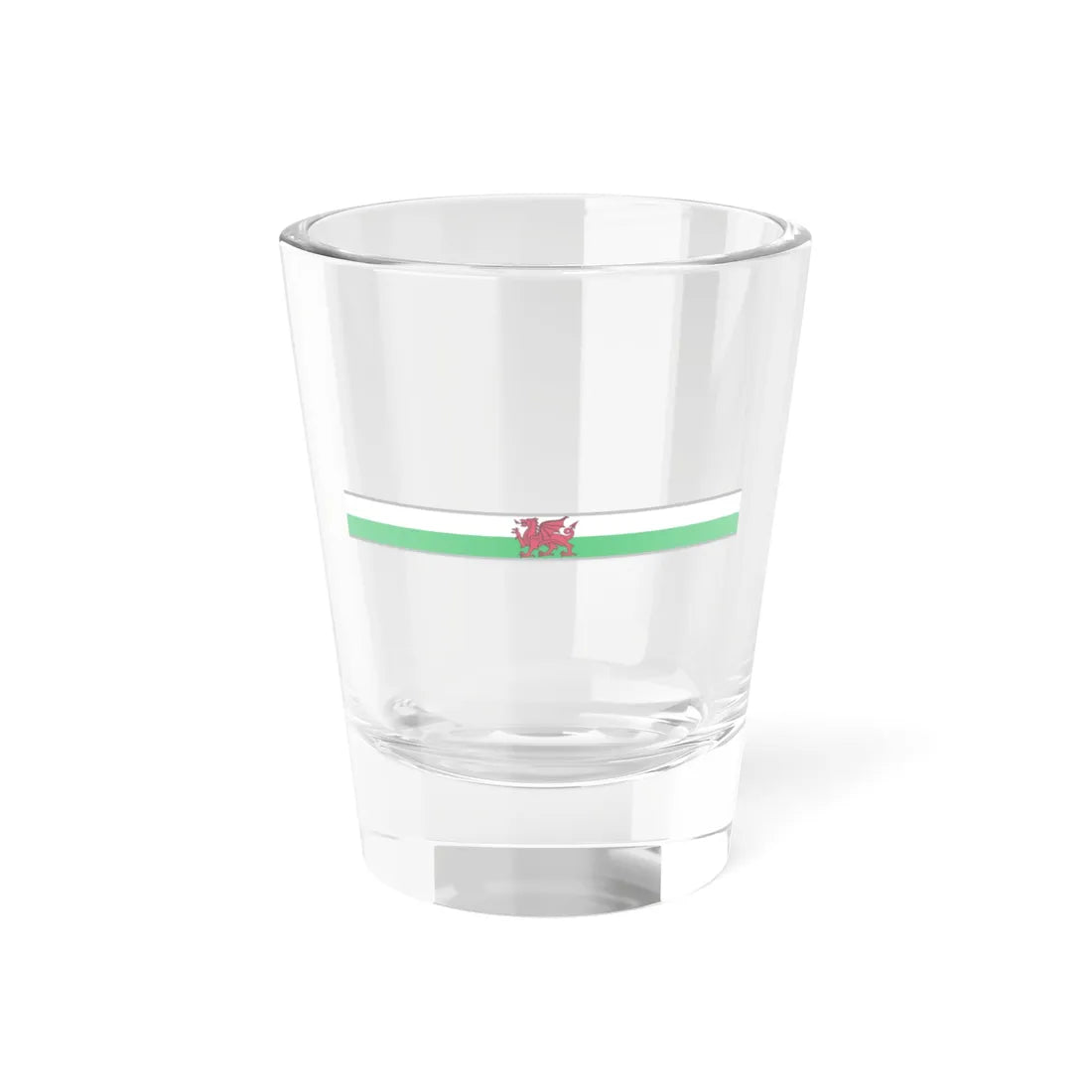FlagRibbon Shrt Wales (United Kingdom) Shot Glass 1.5oz 1.5oz - Go Mug Yourself