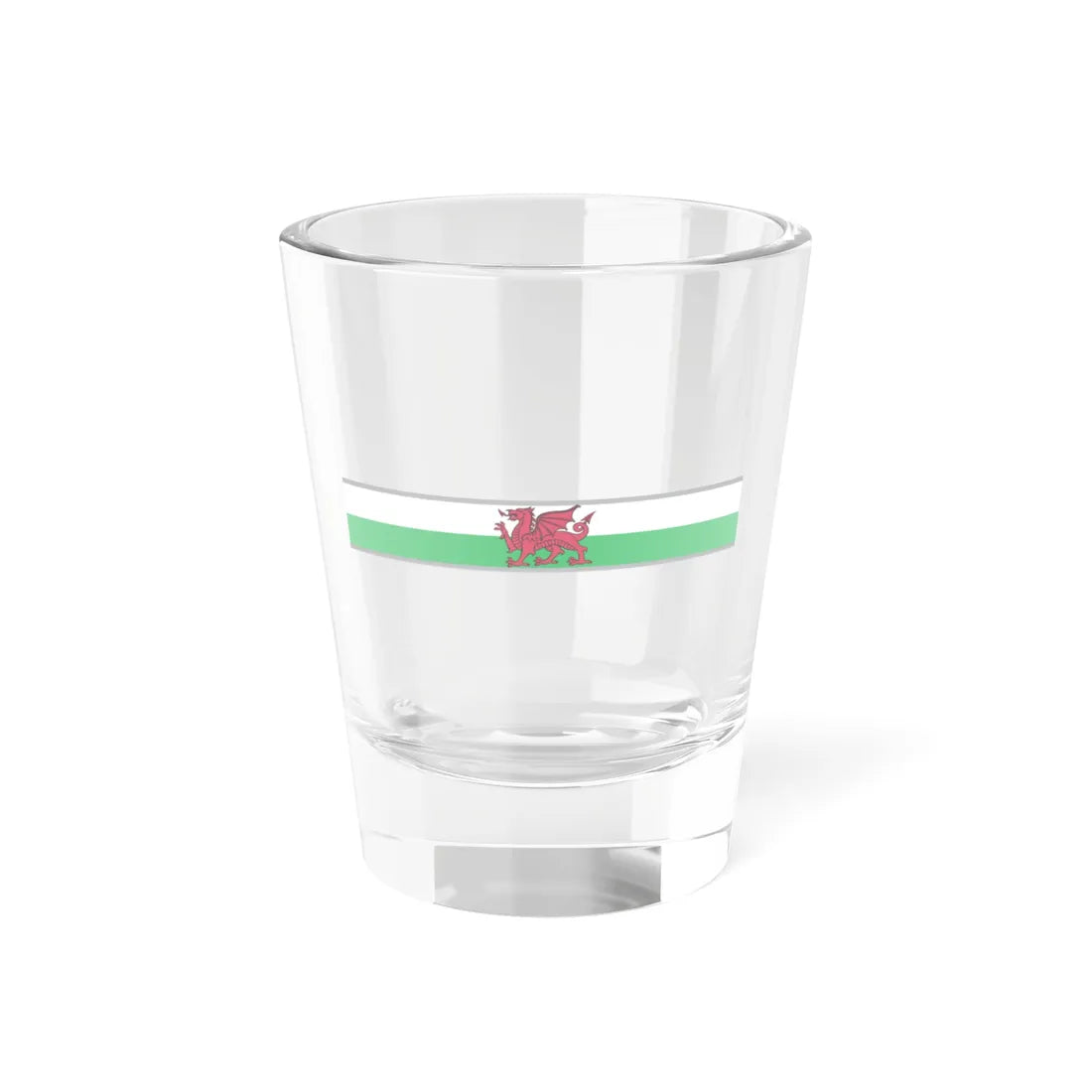 FlagRibbon Sup Shrt Wales (United Kingdom) Shot Glass 1.5oz 1.5oz - Go Mug Yourself