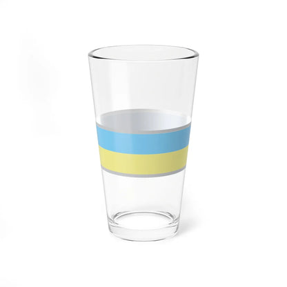 FlagRibbon Ukraine Sup Shrt (Ukraine) Pint Glass 16oz - Go Mug Yourself