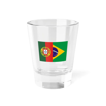 Flags of Brazil and Portugal (Brazil) Shot Glass 1.5oz 1.5oz - Go Mug Yourself