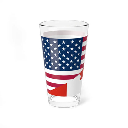Flags of Canada and the United States (Canada) Pint Glass 16oz - Go Mug Yourself