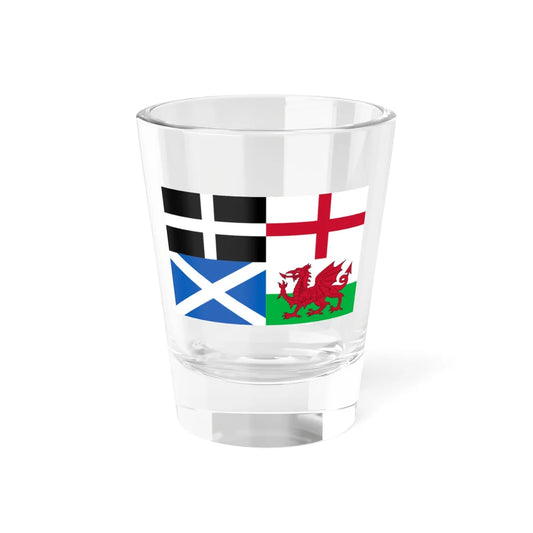 Flags of Cornwall England Scotland and Wales (England) Shot Glass 1.5oz 1.5oz - Go Mug Yourself