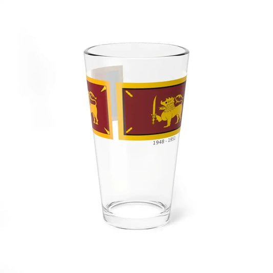 Flags of Dominion of Ceylon (Sri Lanka) Pint Glass 16oz 16oz - Go Mug Yourself