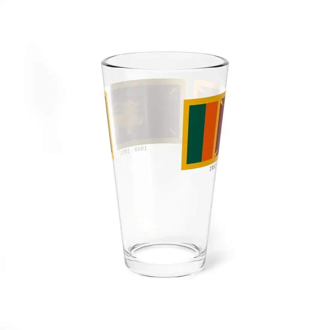 Flags of Dominion of Ceylon (Sri Lanka) Pint Glass 16oz - Go Mug Yourself