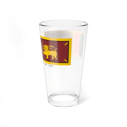 Flags of Dominion of Ceylon (Sri Lanka) Pint Glass 16oz - Go Mug Yourself