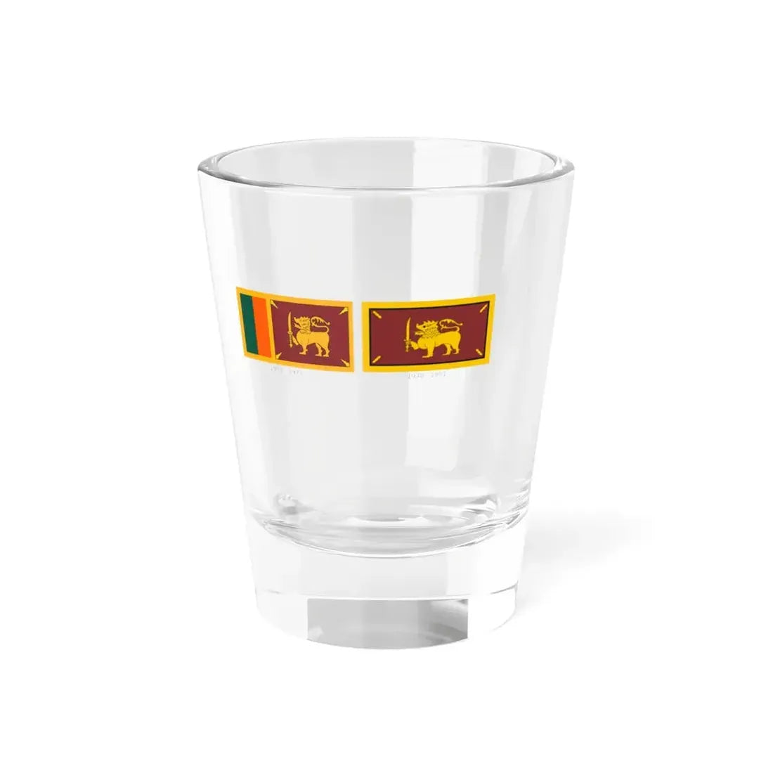 Flags of Dominion of Ceylon (Sri Lanka) Shot Glass 1.5oz 1.5oz - Go Mug Yourself