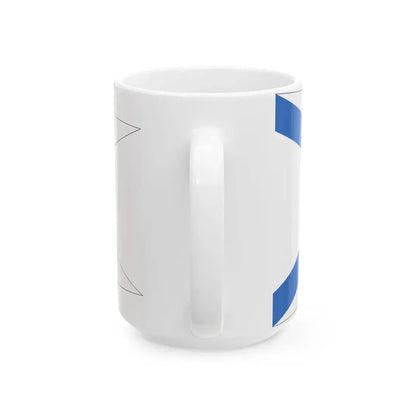 Flags of Estonia - Chief of Division (Estonia) White Coffee Mug - Go Mug Yourself