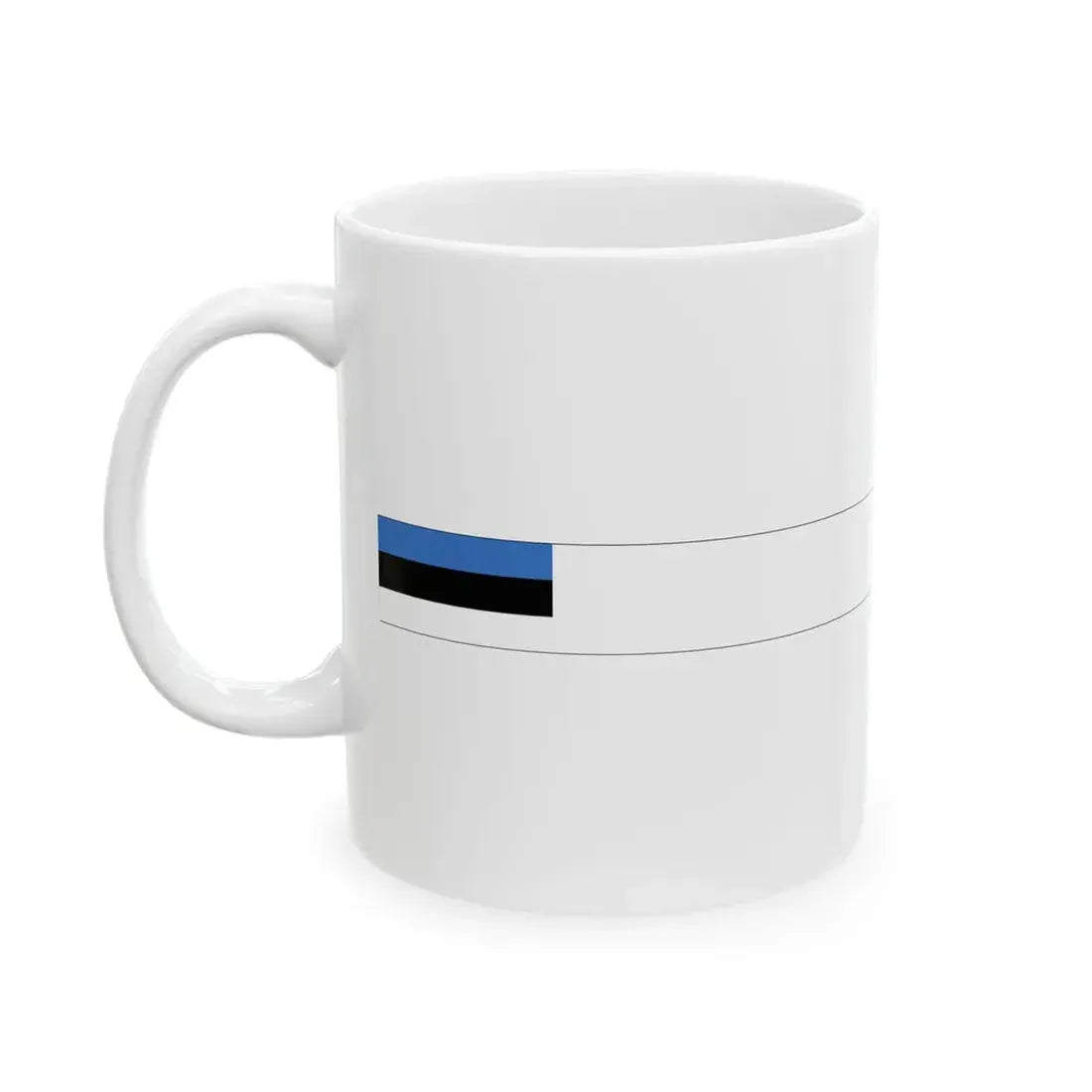 Flags of Estonia - Masthead Pennant (Estonia) White Coffee Mug - Go Mug Yourself