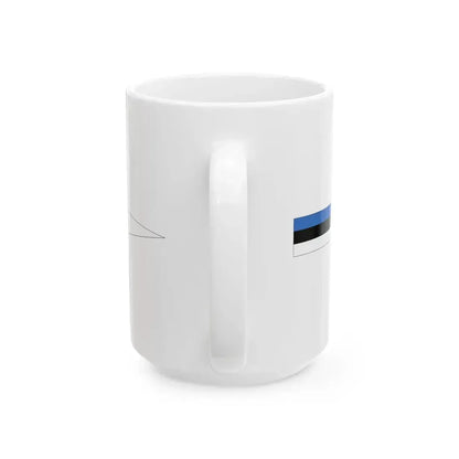 Flags of Estonia - Masthead Pennant (Estonia) White Coffee Mug - Go Mug Yourself
