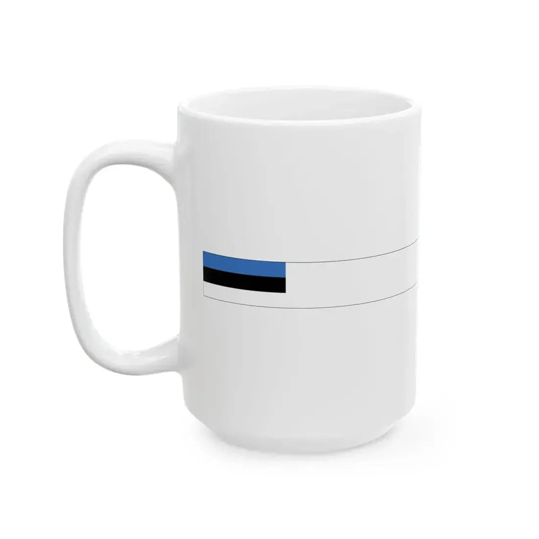 Flags of Estonia - Masthead Pennant (Estonia) White Coffee Mug - Go Mug Yourself