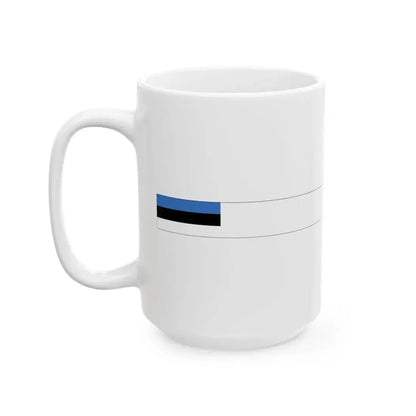 Flags of Estonia - Masthead Pennant (Estonia) White Coffee Mug - Go Mug Yourself