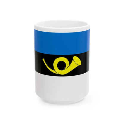 Flags of Estonia - Postal Flag (Estonia) White Coffee Mug 15oz - Go Mug Yourself