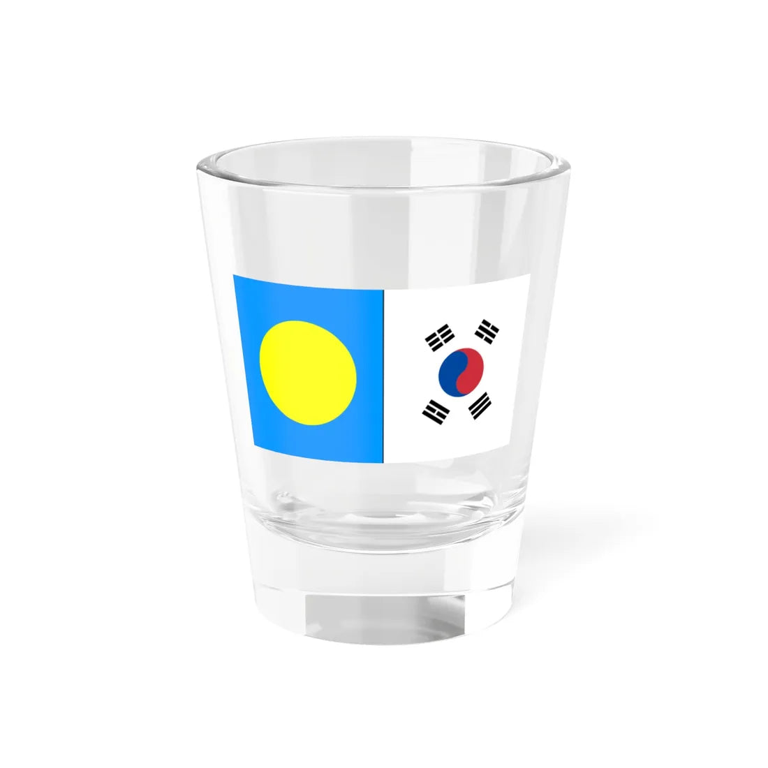 Flags of Palau and South Korea 16-9 (Korea) Shot Glass 1.5oz 1.5oz - Go Mug Yourself