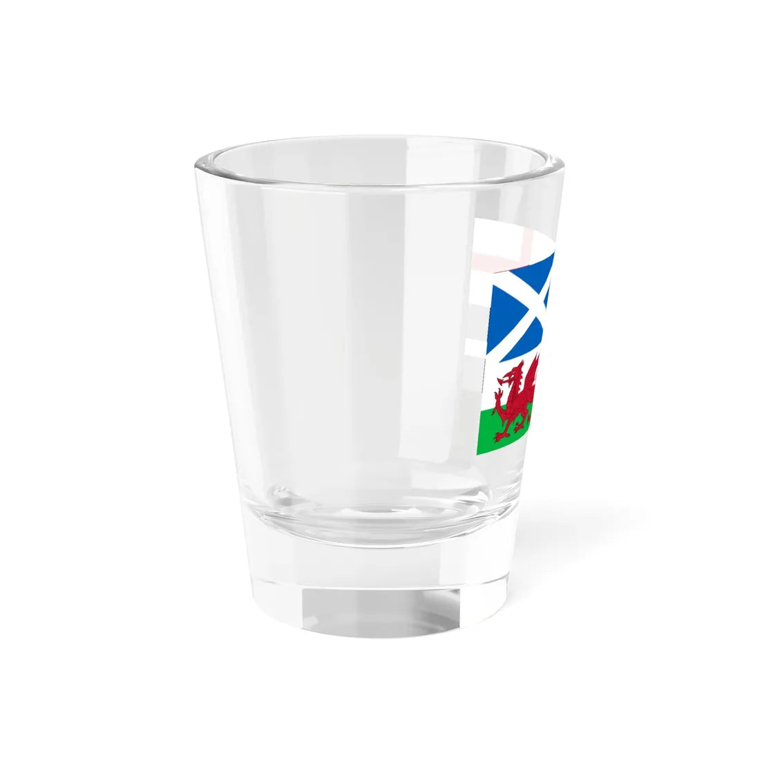 Flags of Scotland England Wales and Cornwall (England) Shot Glass 1.5oz - Go Mug Yourself