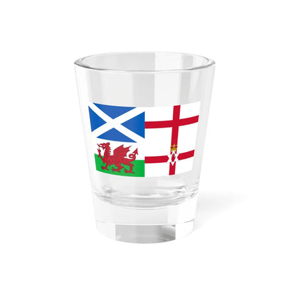 Flags of Scotland England Wales and Northern Ireland (England) Shot Glass 1.5oz 1.5oz - Go Mug Yourself