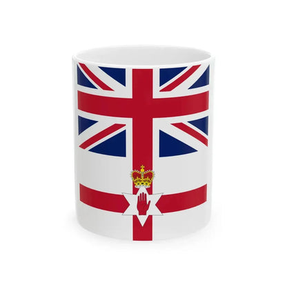 Flags of the United Kingdom and Northern Ireland 1953-1972 (Ireland) White Coffee Mug 11oz - Go Mug Yourself